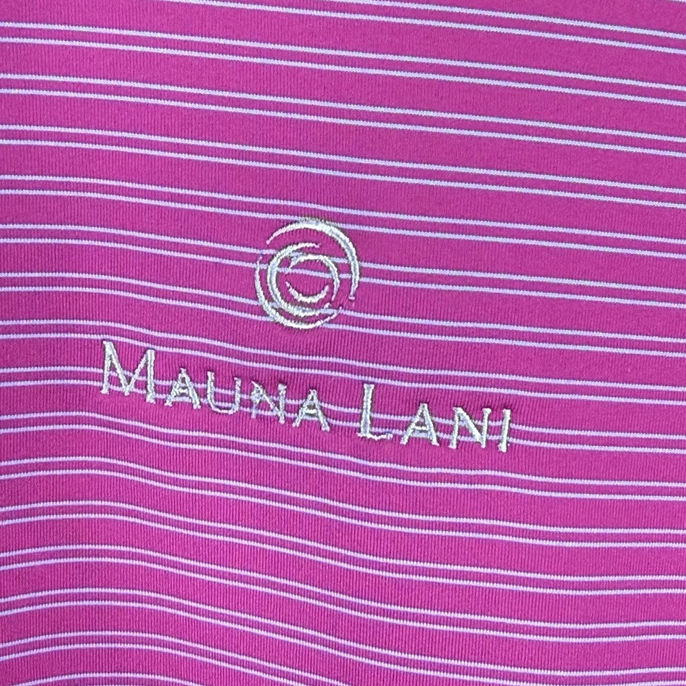 Peter Millar Summer Comfort Mens Medium Mauna Lani LOGO Stripe Pink - Picture 3 of 5